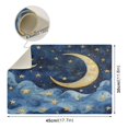 thumbnail image 4 of Qxltty Cloudy Sea Night Sky Leather Drying Mat for Kitchen Countertops Coffee Mats Hide Stain Quickly Absorbs Water Tableware Decor, 4 of 6