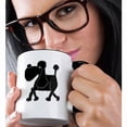thumbnail image 2 of 3drose, Funny Black Poodle Art, 15oz Two-tone Black Mug, 2 of 6