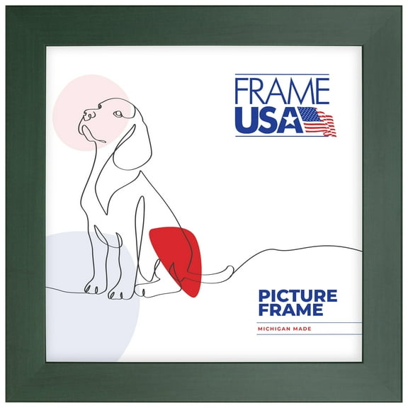 20x20 Picture Frame Green Colori Wide, 74026, 2 Inch MDF, Plexiglass, Wall Display