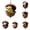 Set-1, variant on 1PC Animal Christmas Ornaments 2D Acrylic Seasonal Hangable Decorations for Christmas Tree Home Office Living Room Garden Front Door Wall Mantel Window Wreath,3.14 Inch