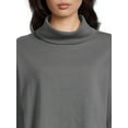 thumbnail image 4 of Time and Tru Women's Turtleneck Sweatshirt, Sizes XS-3XL, 4 of 5
