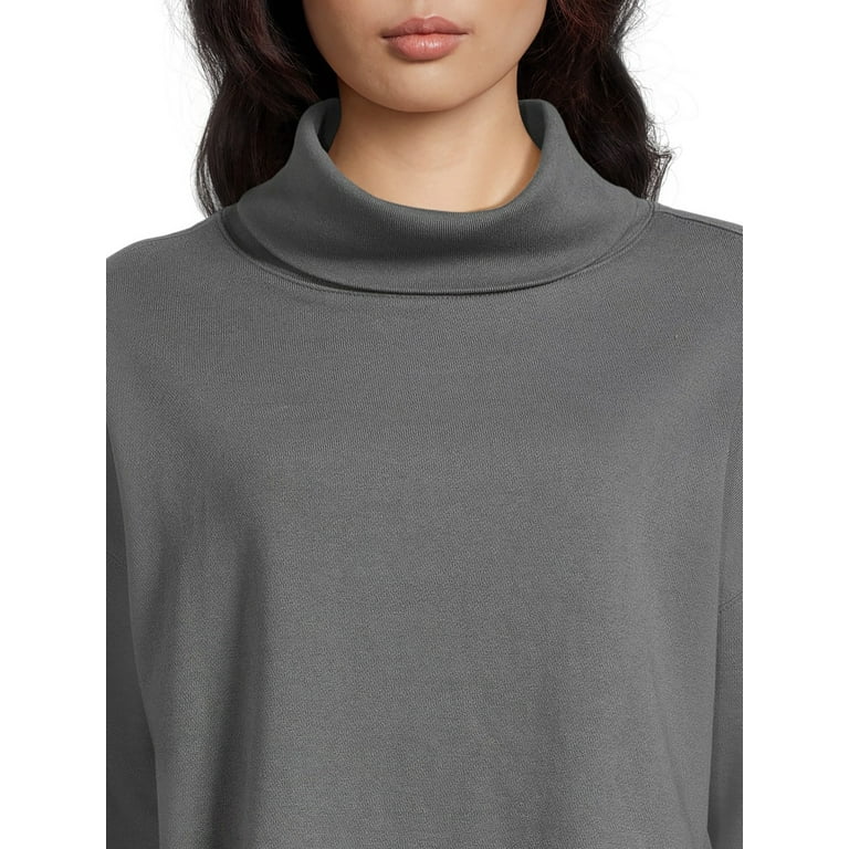 Time and tru turtleneck sweatshirt sale
