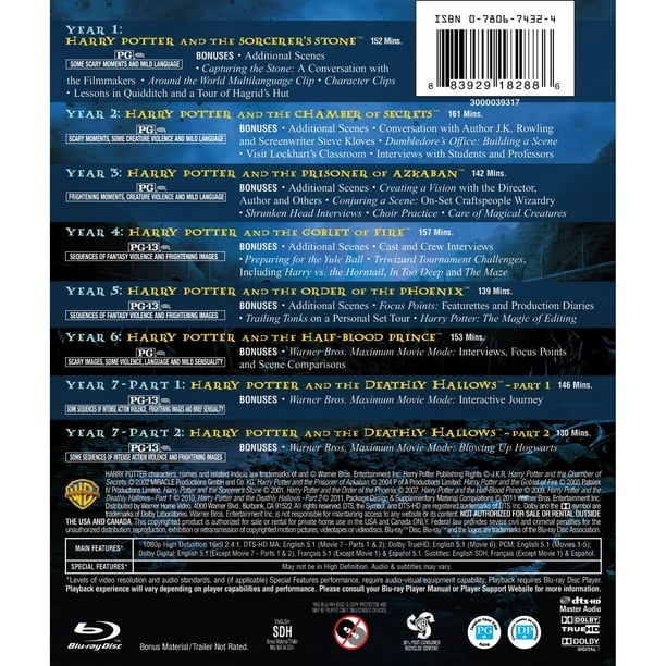(未使用･未開封品)Harry Potter: 8-Film Collection [Blu-ray] 91OwIg+LNbL.jpg