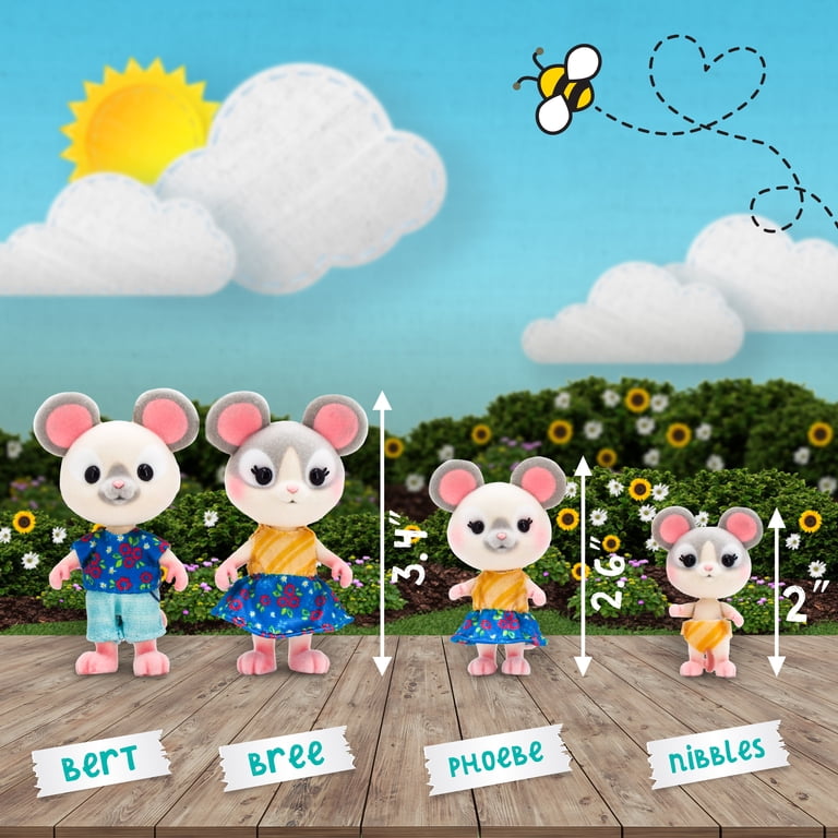 Honey Bee Acres Cheddars Mouse Family, Set of 4 Figures photo 4