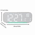 thumbnail image 3 of COM1950s Multifunctional Digital Alarm Clock, Large LED Display with Date & Temperature for Bedroom, Adjustable Brightness, Dual Power Source, Desk Clock with USB Charging Port, 3 of 4