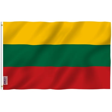 ANLEY 3 ft x 5 ft Lithuania Flag -Republic of Lithuania Flags Polyester
