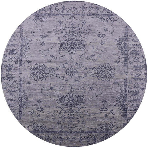 Ahgly Company Machine Washable Indoor Round Industrial Modern Dark Goldray Area Rugs, 4' Round