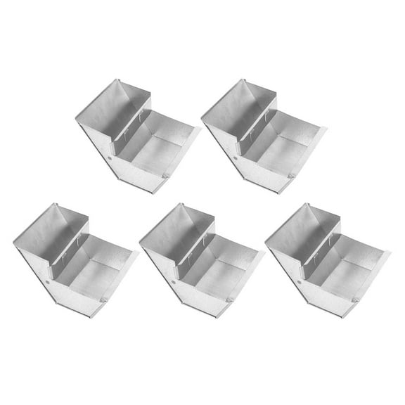 Luxshiny 5Pcs Silver Metal Rabbit Feeder for Cage Hanging Food and Water Bowls for Small Pets