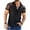 Black, variant on Fashion YLSDY Men Shirt Lace Mesh Patchwork Lapel Short Sleeve See Through Sexy V Neck Summer Party Button Down Shirts Black L