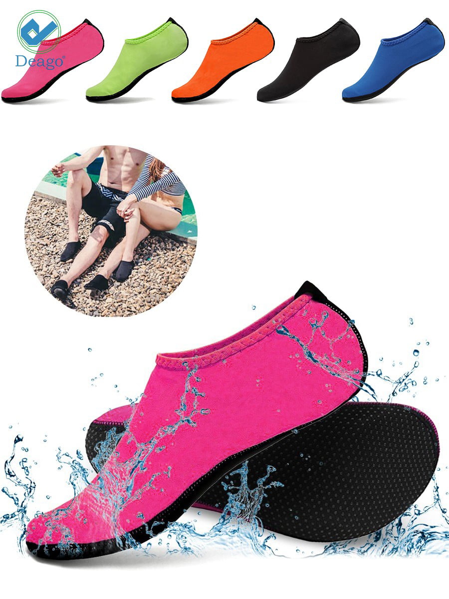 Women Men Skin Water Shoes Aqua Beach Socks Yoga Exercise Pool Swim Slip On Surf 