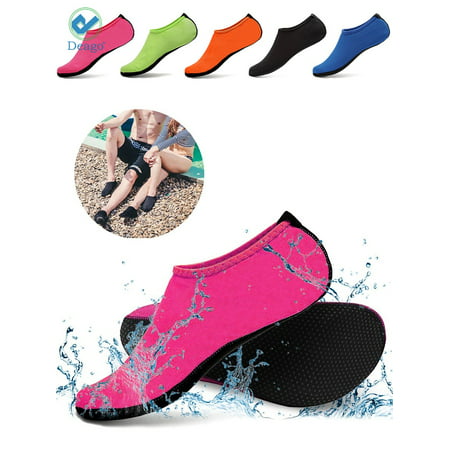 Deago Men Women Skin Water Barefoot Shoes Aqua Beach Socks Yoga Exercise Pool Swim Slip On Surf 