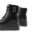 thumbnail image 3 of BURUDANI Women Chunky High-Heel Platform Combat Ankle Boots Goth Lace-Up Motorcycle Booties, 3 of 7