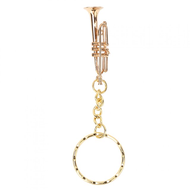 Fashionable Stylish Musical Instruments Keychain Trumpet Pendant Key Ring Gift Decoration