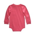 thumbnail image 2 of Carhartt Infant-Girls' Logo Pocket Long Sleeve Onesie Pink 9 MOS, 2 of 2