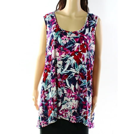 Rose & Olive - Rose & Olive NEW Red Womens Size 3X Plus Floral Print ...