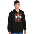 thumbnail image 3 of Popeye Hustle Hard Strong Finish Men Big & Tall Zip Hoodie Brisco Brands 3X, 3 of 5