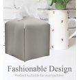 thumbnail image 4 of Tissue Box Cover Holder, Square Modern Decoration PU Leather Facial Tissues Case, 4 of 5