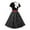 5#Black, variant on RYDCOT Women's Vintage 1950s Floral Dress Audrey Hepburn Style Cocktail Swing Dresses Short Sleeve Wedding Evening Party Prom Dress