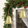 thumbnail image 5 of Nrmrqz Large Christmas Bell Ornaments | Iron Hanging Decor for Tree Door & Wall | Red & Gold Festive Holiday Decoration | 7.67 Inch Decorative Pendant, 5 of 5