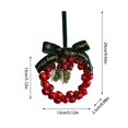 thumbnail image 3 of Christmas Chime Wreath With Connected Ribbon And Chimes Christmas Rattan Wreaths For Front Door Wall Door Holiday Seasonal Indoor Home Decoration String Beads for Doorway Easter Bowl Fillers Pig on A, 3 of 5