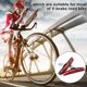 thumbnail image 2 of Juego de pastillas de freno para bicicleta de color rojo, 2 pares para bicicletas V-Bikes y MTB, incluye 4 tapas de cable y llave hexagonal, 2 of 5