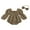Khaki, variant on Miaouyo Infant Baby Girls Spring Fall Romper 0 3 6 12 18 Months Long Sleeve Square Neck Solid Color Romper with Headband