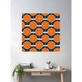 thumbnail image 2 of Orange Pattern Poster Wall Art, Modern Wall Decor For Living Room Bedroom, 30x30 UNFRAMED, 2 of 3