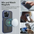 thumbnail image 2 of Dteck Magnetic Case for iPhone 12 Pro Max, Compatible with MagSafe, Translucent Matte Back Shockproof Phone Cover,Blue, 2 of 7
