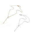 thumbnail image 7 of UDIYO Moon Shape Star Pendant Alloy Luxury Clavicle Chain Necklace for Party, 7 of 7