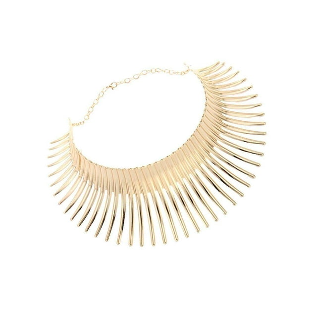 Collier Déclaration pour Femmes Collier Ras du Cou Bavoir Collier Bijou de Mode Collier Déclaration Chunky Doré