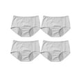 thumbnail image 2 of Deago 4 Pack Women's Menstrual Period Panties Underwear Leak Proof Mid Waist Postpartum Protective Briefs (Gray, S), 2 of 10