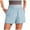 Light Blue, variant on fatyb Ribbed Shorts for Women High Waisted Comfy Casual Shorts Soft Womens Lounge Shorts with Pockets
