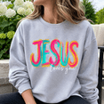 thumbnail image 4 of Christian Shirt, Jesus Loves You Sweatshirt, Colorful Faith Hoodie, Inspirational Christian T-Shirt, Easter Gift for Women and Men, 4 of 9
