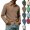 Brown, variant on Men's Waffle Knit Long Sleeve Button Down Shirts Soft Lightweight Textured Collared Shacket for Fall Winter Casual Travel Lounge, Navy, L