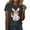 Black, variant on Womens Easter Shirt Cute Bunny Graphic Short Sleeve Funny Print Summer Tops