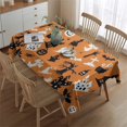 thumbnail image 2 of Classic Halloween Pattern Rectangle Tablecloth 60"x84",Waterproof Polyester Rectangle Table Cloth, Wipeable Spillproof Polyester Tablecloth for Dining, Camping, Indoor and Outdoor, 2 of 5