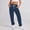 Navy, variant on Women's High Waisted Sweatpants Comfortable Solid Color Elastic Waist Pull On Loose Straight Pants Army Green M