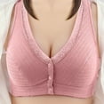 thumbnail image 2 of Sngxgn Bra for Women - V Neck Low Impact Wireless Sports Bra Yoga Padded Workout Bra(Pink,40), 2 of 4
