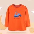 thumbnail image 3 of TOOYOU Boys Summer T-Shirt Fashion Children'S Long Sleeve Knitted Printed Children'S Base Top Size 3-4 Years Orange, 3 of 9