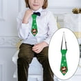 thumbnail image 6 of Segolike Merry Christmas Tie Fancy Dress Fine Shiny Xmas Fun Novelty Felt Cloth Festive Themes Holiday Necktie for Children Girls Boys Elk, 6 of 8