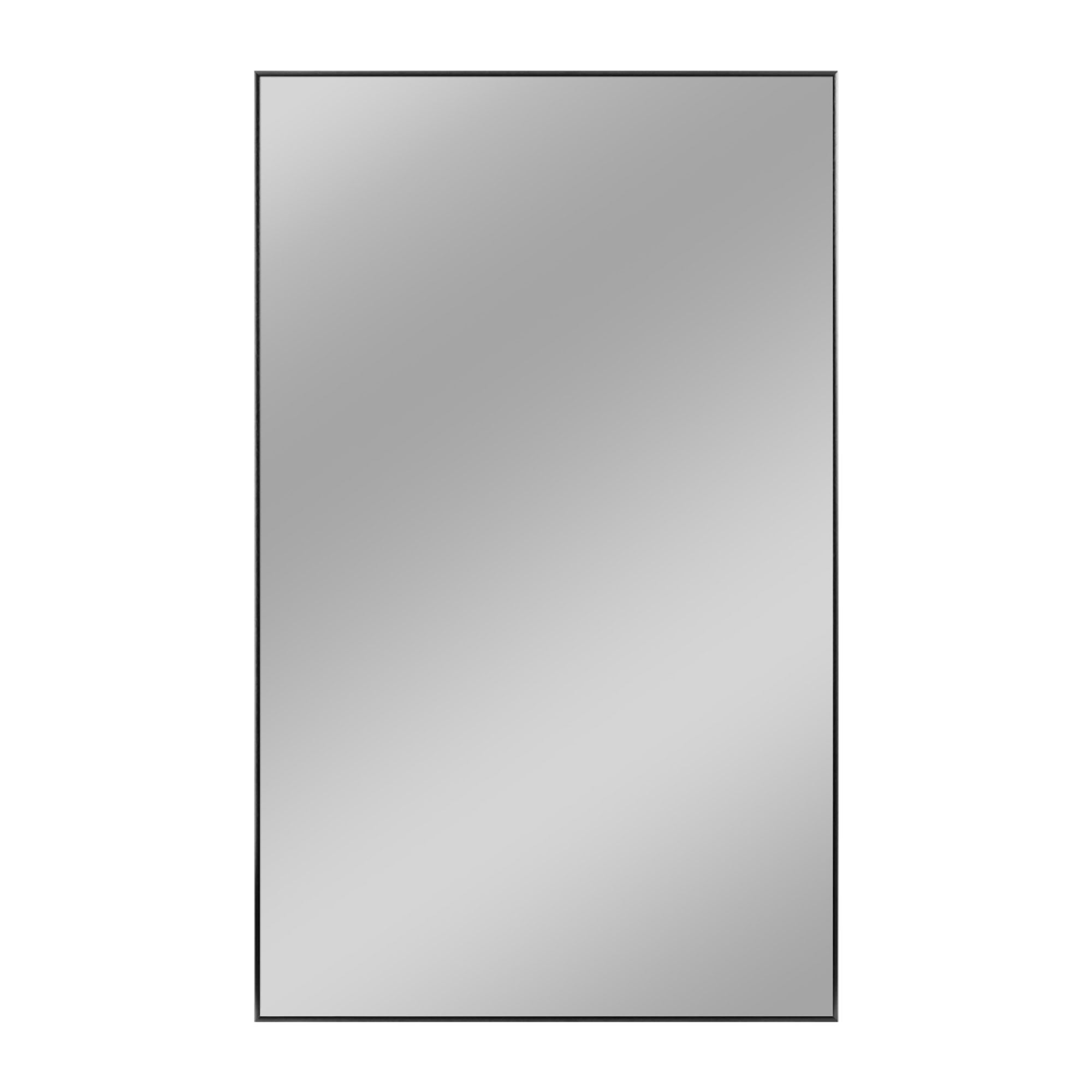 32 in x 51 in Black Modern Wall Mirror
