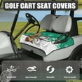 thumbnail image 3 of Yuyamidu Capybara Golf Cart Seat Covers with Front Pockets, Cute Snowman Golf Cart Seat Towel Blanket for Club Car Accessories for 2 Passenger, Green Christmas Decor, 3 of 7