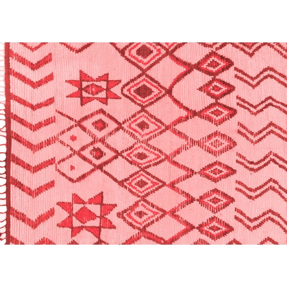 Ahgly Company Indoor Rectangle Solid Red Modern Area Rugs, 2' x 3'