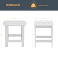thumbnail image 3 of ACEGOSES Patio Side Table, Adirondack Outdoor HIPS Weather-Proof Square End Table, White, 3 of 6