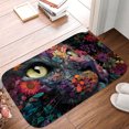 thumbnail image 5 of 1pc Colorful Cat with Flowers Absorbent Non-Slip Bathroom Thickened Flannel Rug Decor,Soft,Quick Drying,Suitable For Indoor/outdoor Use,Bathrooms,Bedrooms,Kitchens,Terrace,Laundry Rooms,16"x24", 5 of 9