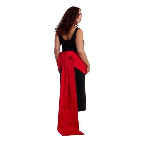 ELOQUII Women's Plus Size Contrast Draped Waist Gown