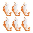 thumbnail image 1 of Jumpingount 6 pares de acrílico de textura que no destiñe estable fijo de pies duraderos y que no destiñen y transpirable elástico transpirable Medias Naranja METRO, 1 of 6