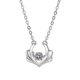 thumbnail image 1 of s925 sterling silver necklace female simple niche design pendant beating heart clavicle chain, 1 of 4