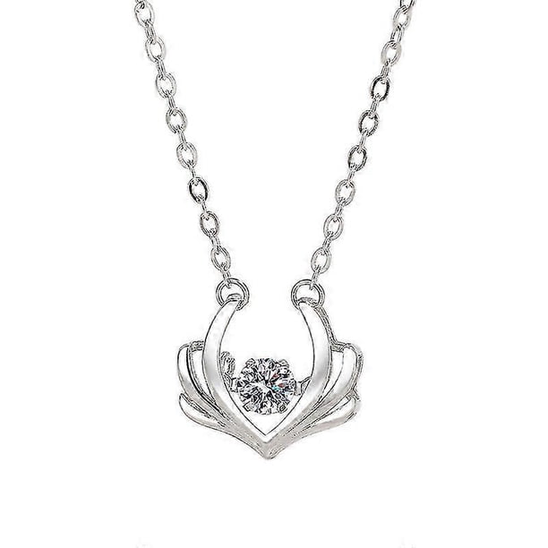 s925 sterling silver necklace female simple niche design pendant beating heart clavicle chain