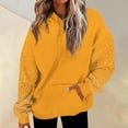 thumbnail image 2 of NMMUED Womens Glitter Rhinestone Hoodies Sparkle Long Sleeve Hooded Sweatshirt Baggy Hoodie Oversized Y2k Streetwear Hoodie with Pockets Orange XXL, 2 of 9